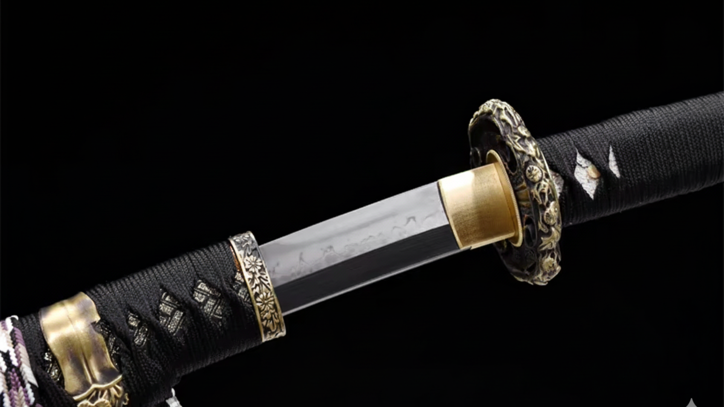 Katana Kajiya SS273 — forgé à la main, hamon réel, kissaki traditionnel — Atelier Katana