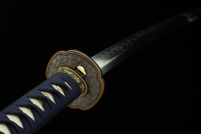 Katana Musha SS370 — acier T10 trempé à l'argile avec hamon réel et lame pleine soie — Atelier Katana