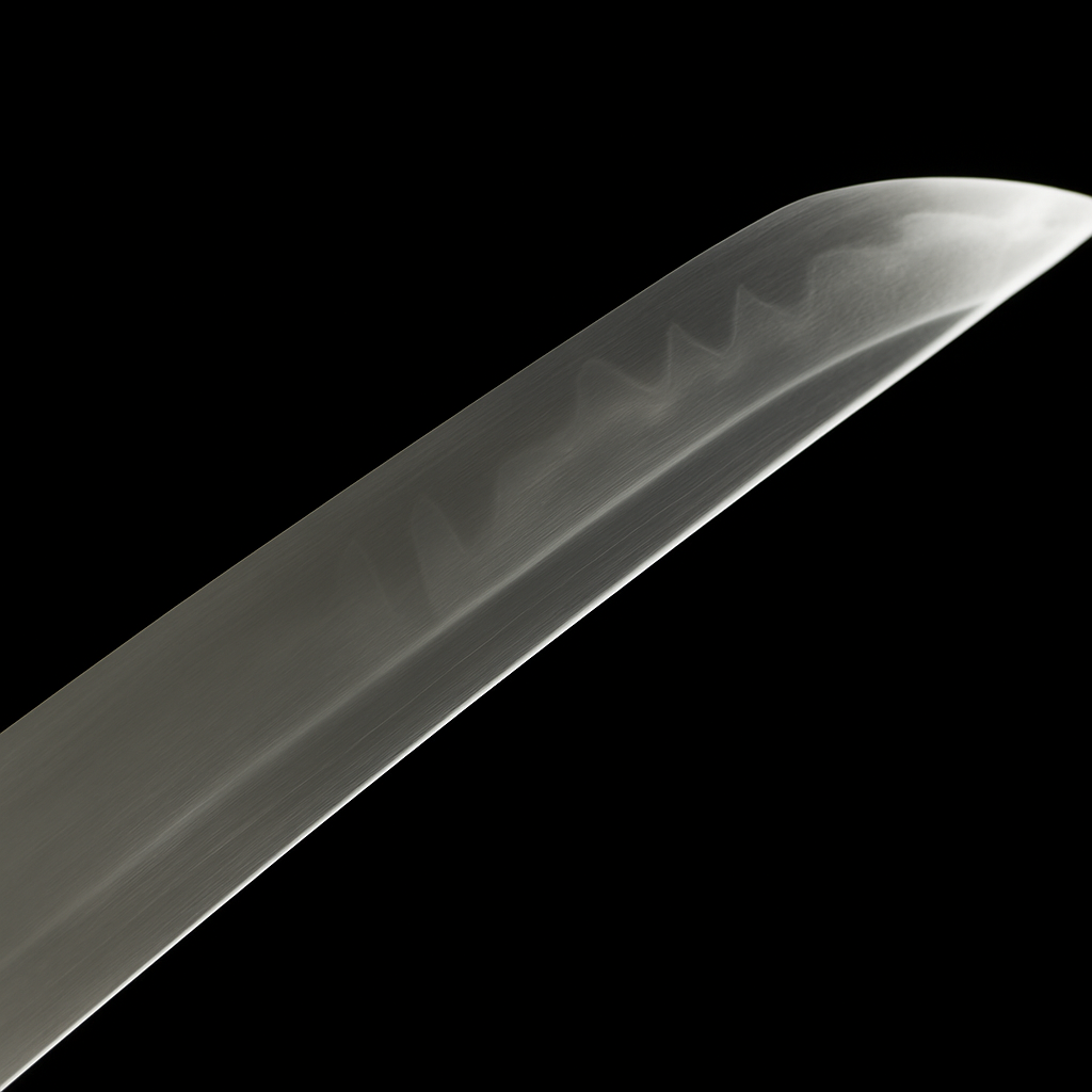 Katana Urushi SS127 — forgé à la main avec saya laquée noire et tsuba dorée — Atelier Katana