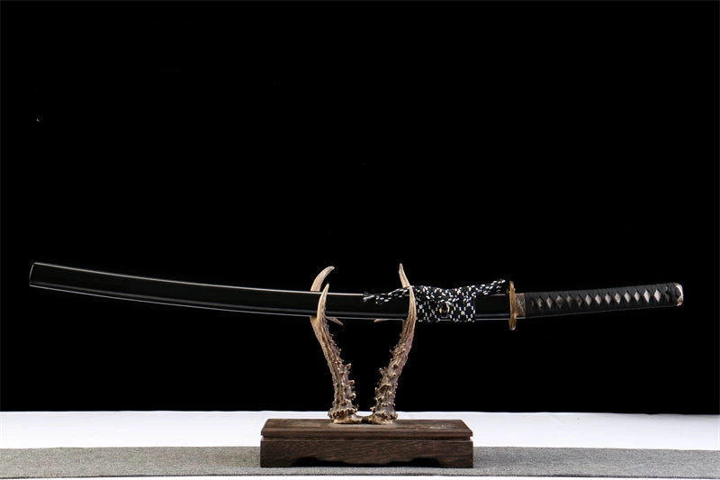 Katana Kasumi — Damas 3 éclats forgé — Hamon réel — vue 3