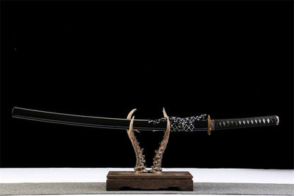 Katana Kasumi — Damas 3 éclats forgé — Hamon réel — vue 3